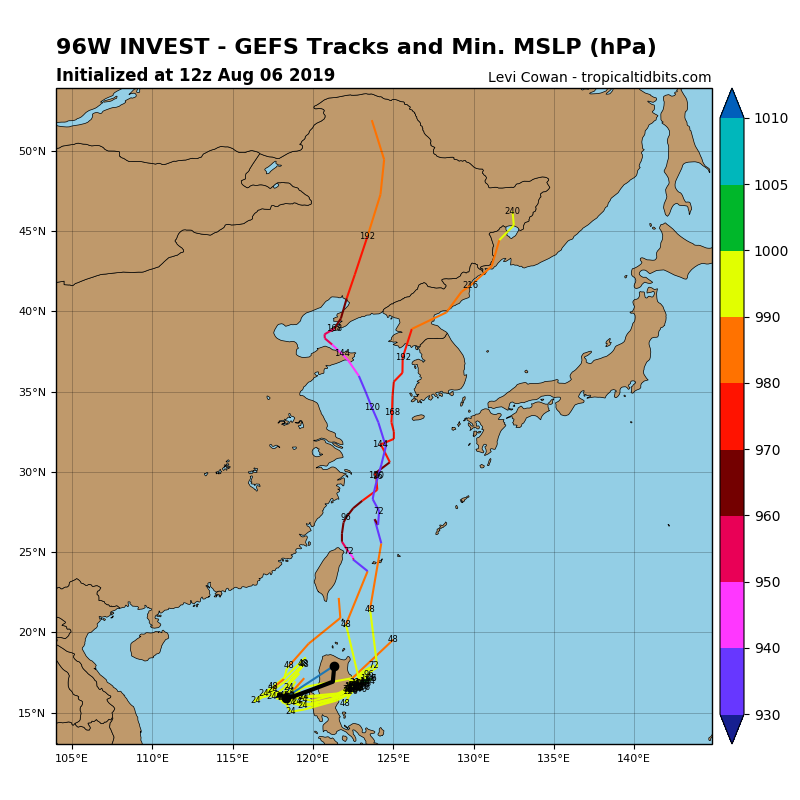 INVEST 96W: TRACK AND INTENSITY GUIDANCE