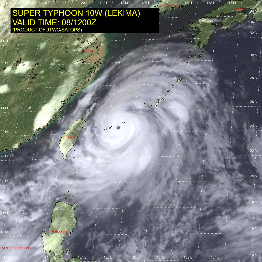 08/12UTC: LEKIMA(10W)