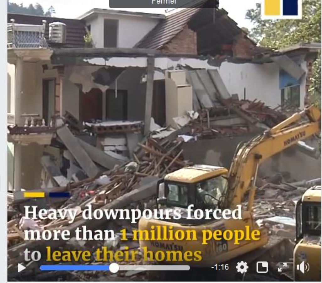 Ouragan/Typhon: vidéo impressionnante des inondations en Chine dues au typhon Lekima