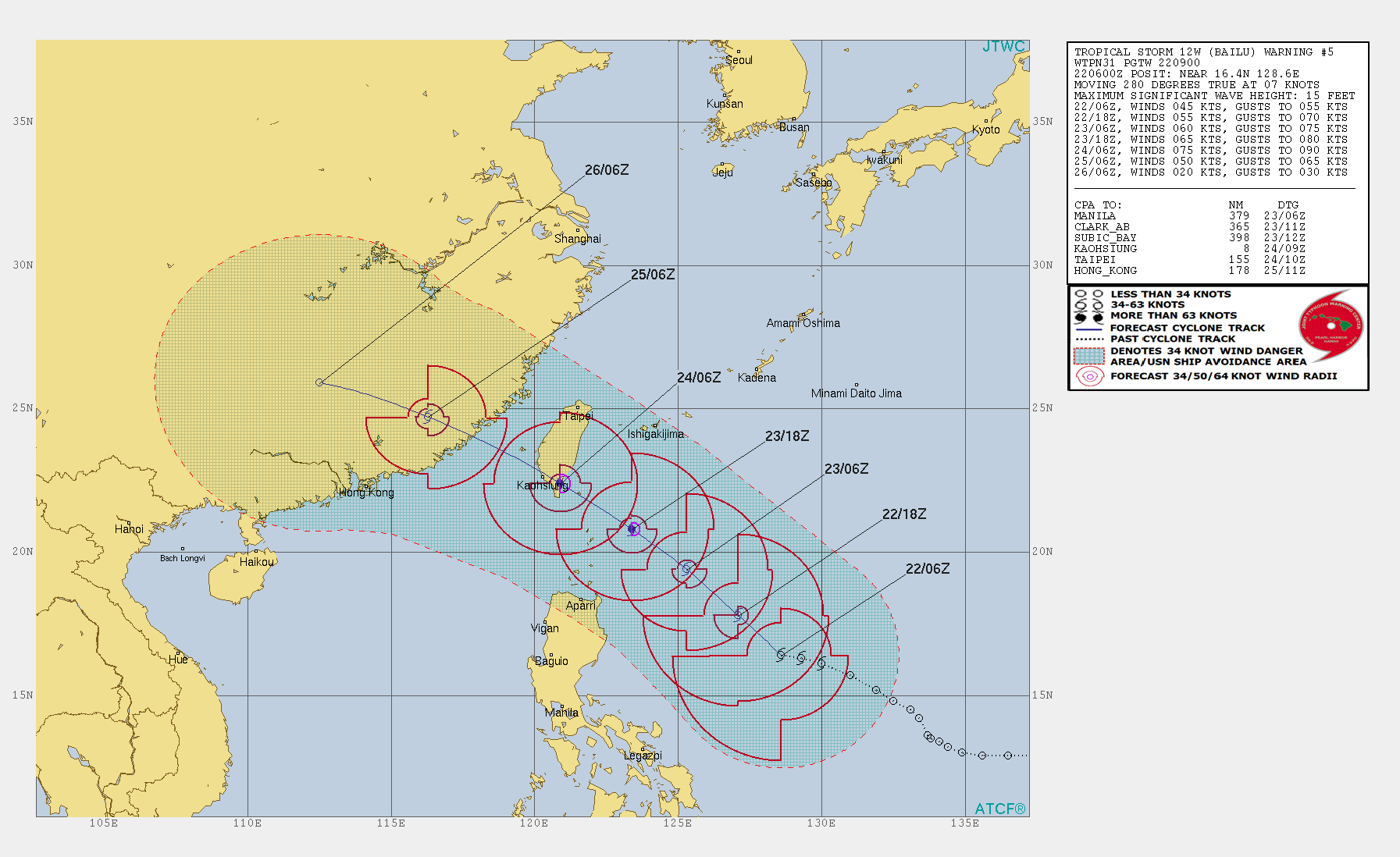 TS Bailu(12W) gradually intensifying to Typhoon intensity within 36h