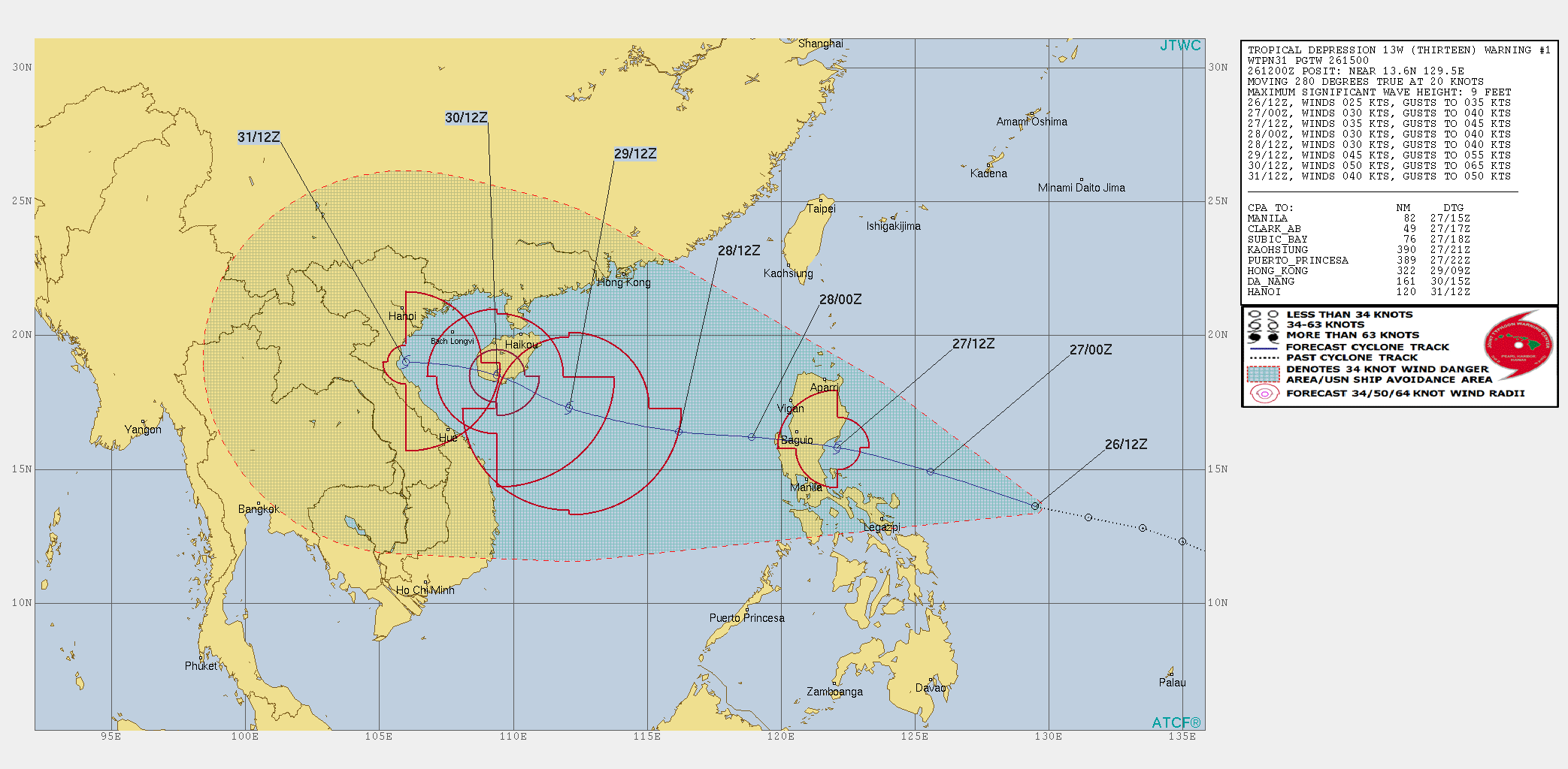 Invest 99W now TD 13W, slowly consolidating and approaching Luzon