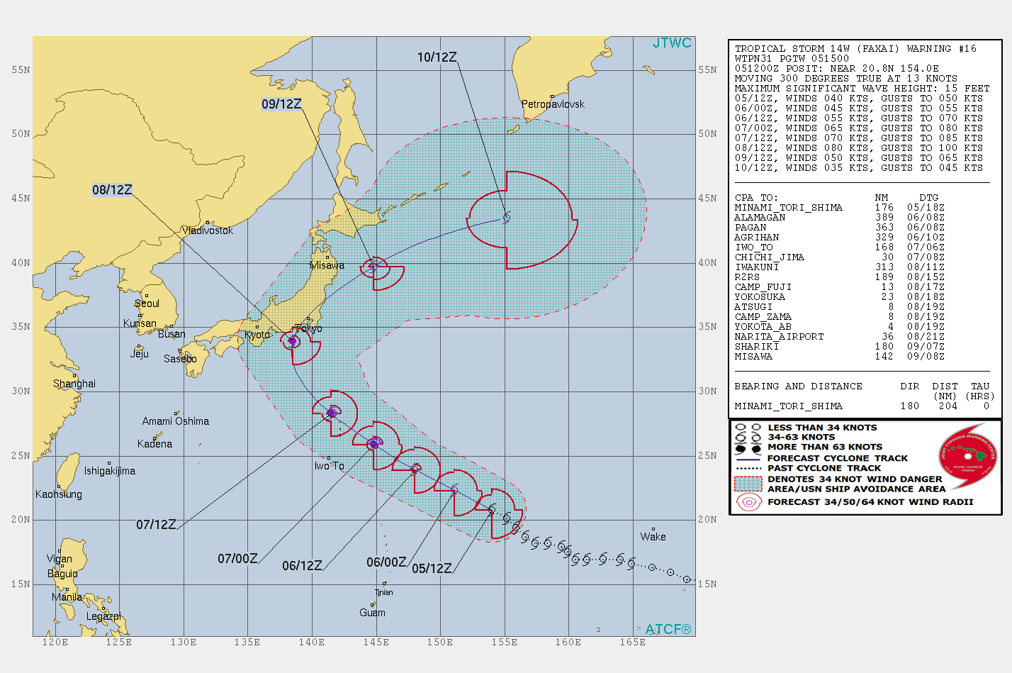 14W: WARNING 16 14W: WARNING 16