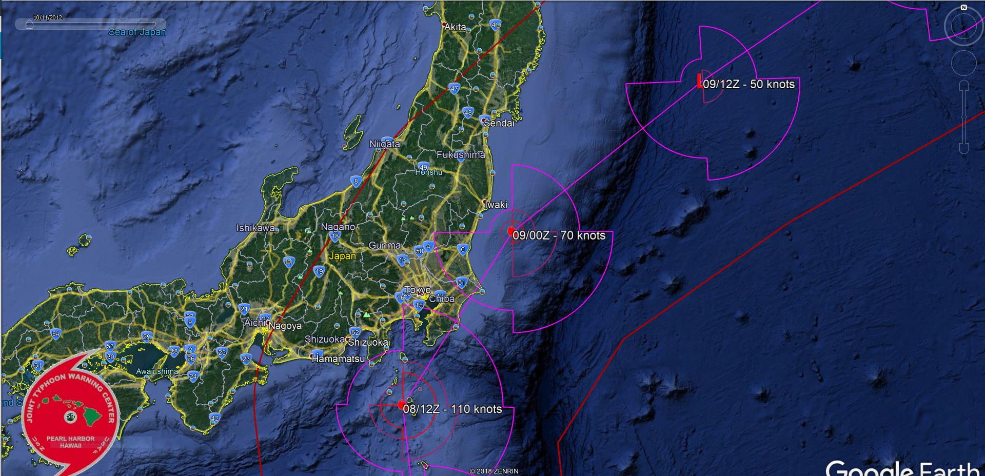 Dangerous Typhoon Faxai is bearing down on the Tokyo area