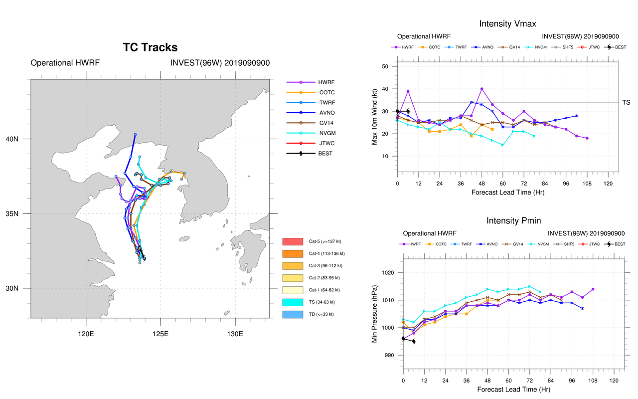INVEST 96W: TRACK AND INTENSITY GUIDANCE