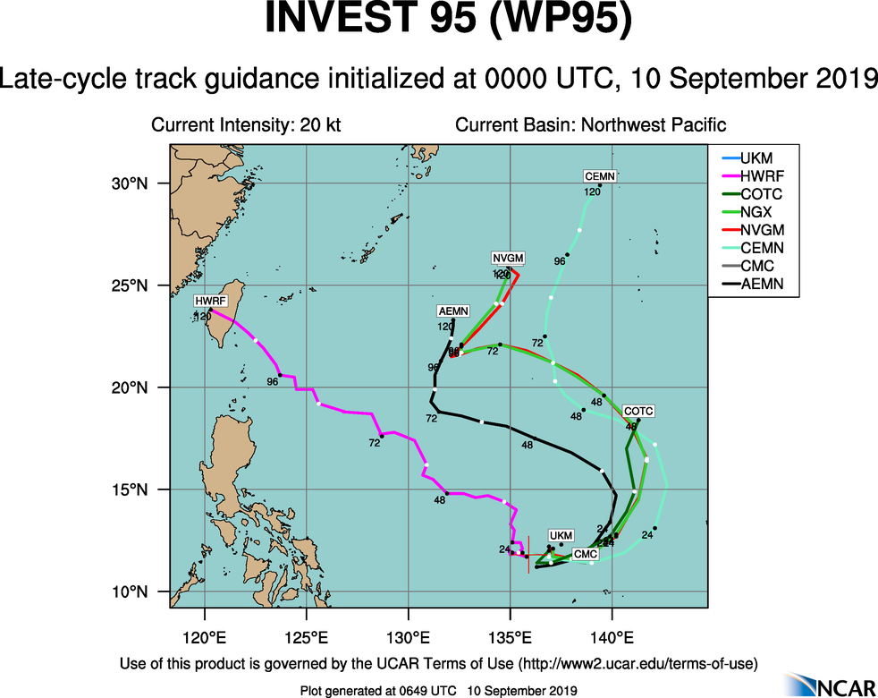 INVEST 95W: TRACK GUIDANCE