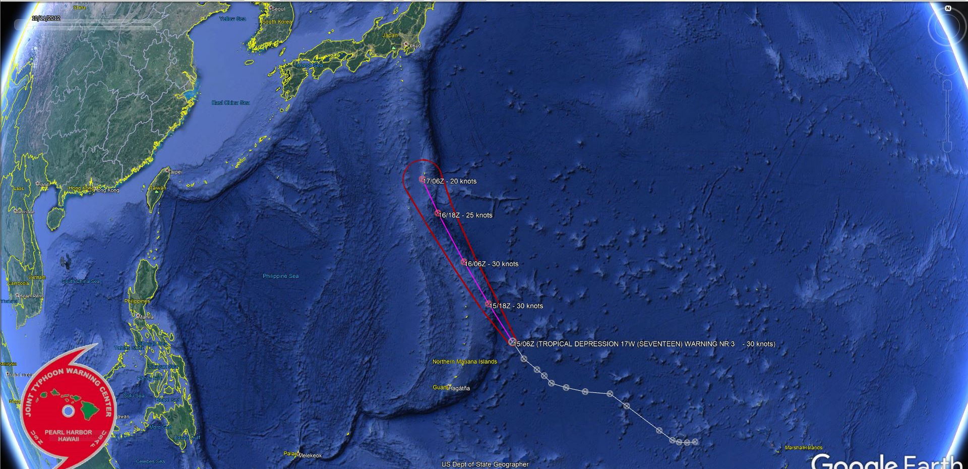17W: WARNING 3/JTWC