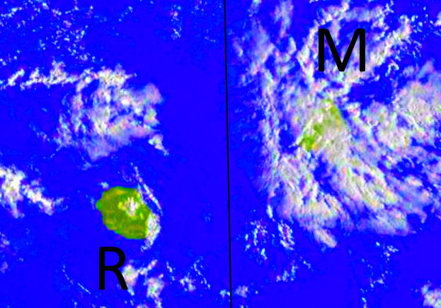 Comme la semaine dernière Maurice est exposée aux averses matinales charriées par l'alizé. La Réunion est dans une zone moins humide notamment dans l'intérieur l'après midi.