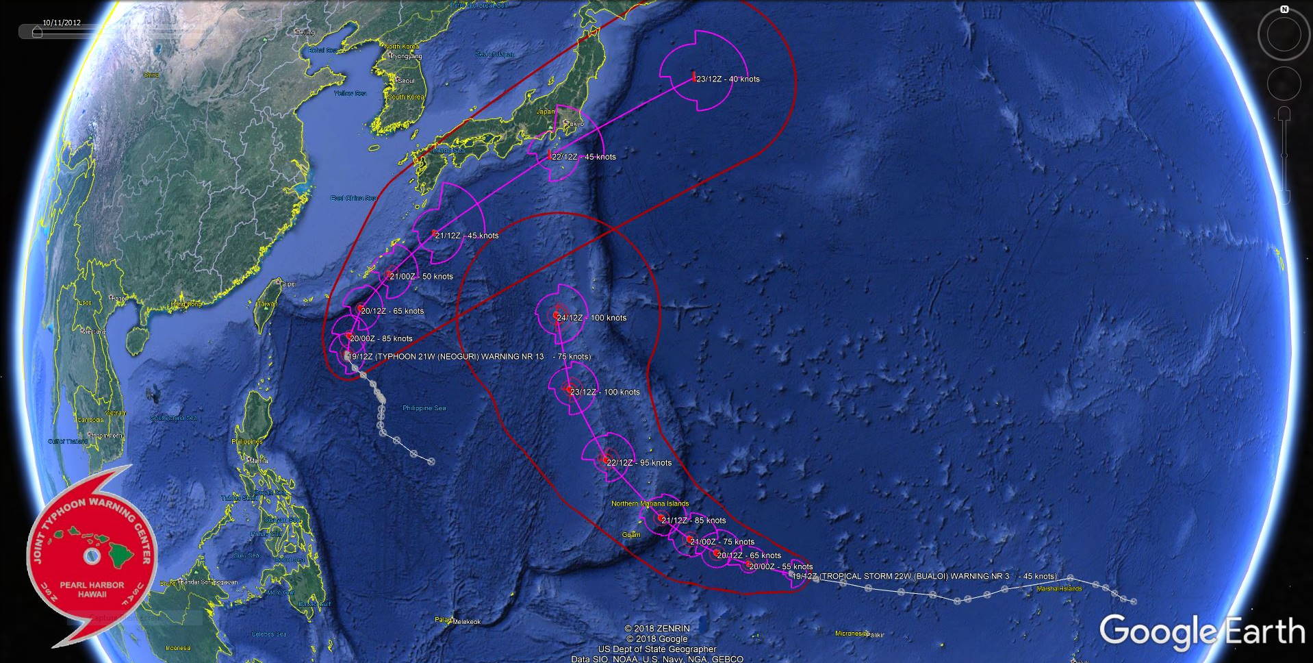 TY 21W AND TS 22W TY 21W AND TS 22W