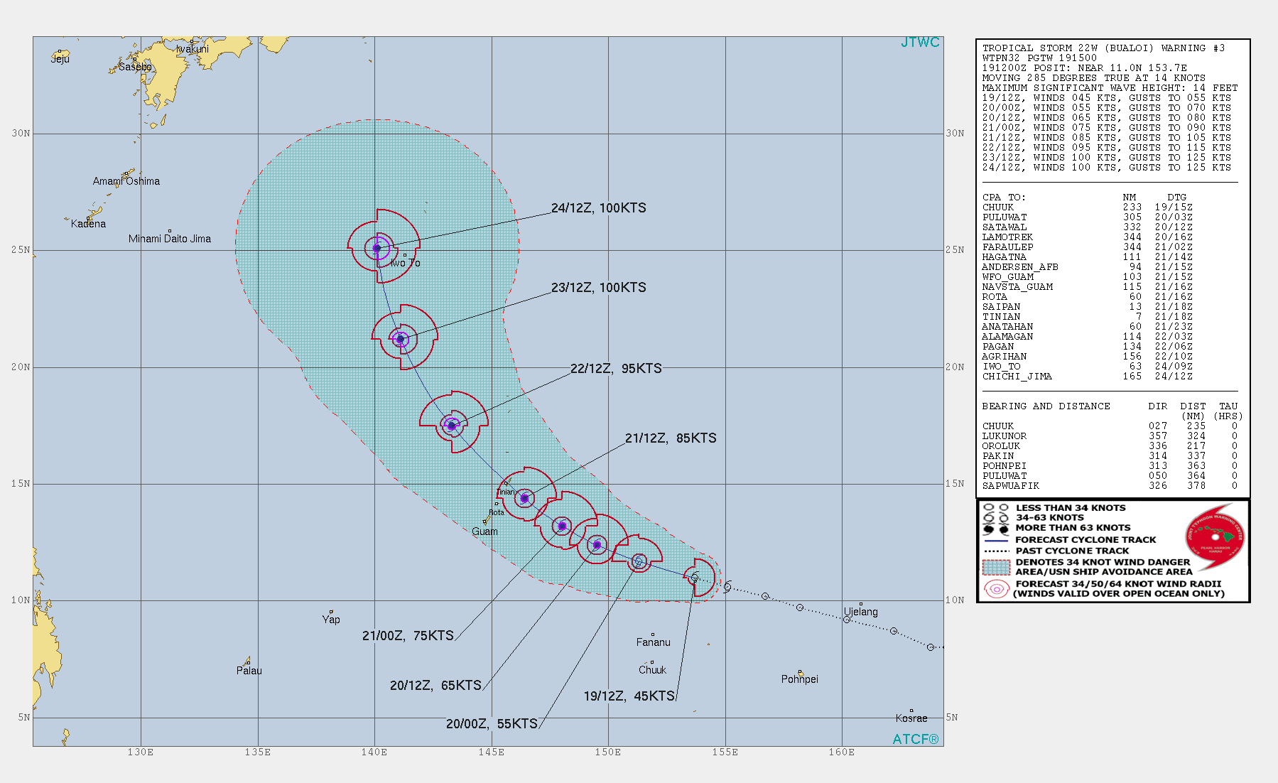22W: FORECAST TO REACH TYPHOON INTENSITY IN APPRX 24H