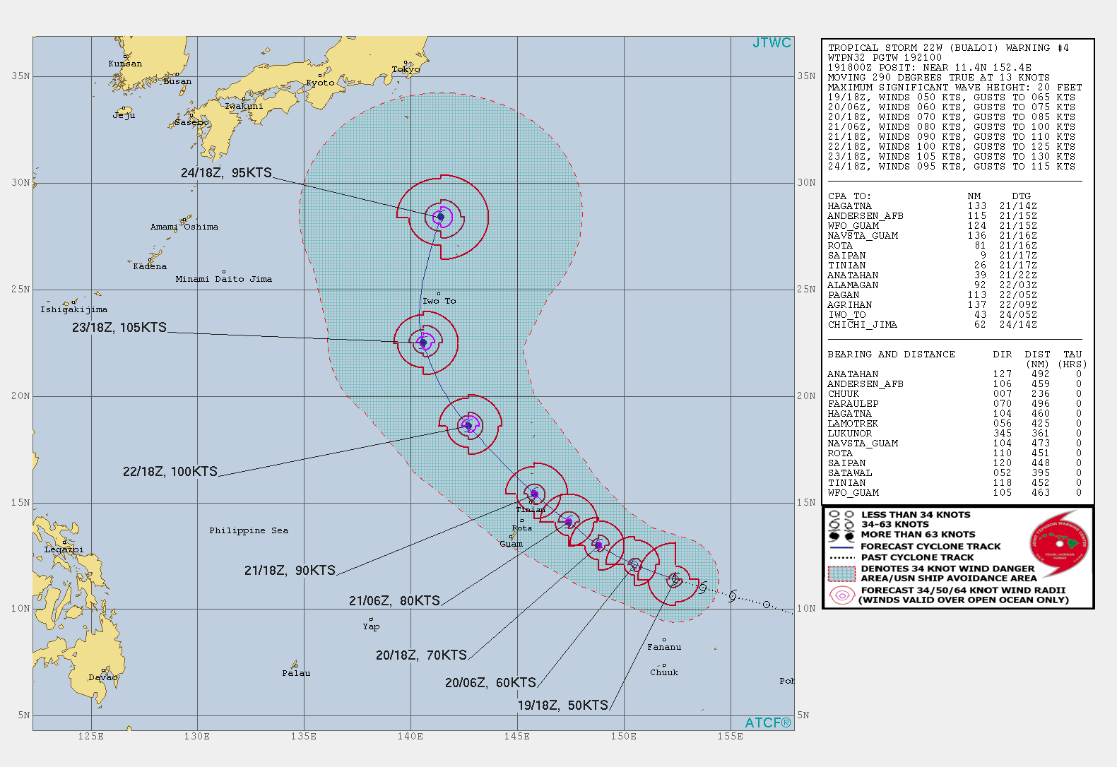 22W: FORECAST TO REACH TYPHOON INTENSITY WITHIN 24H