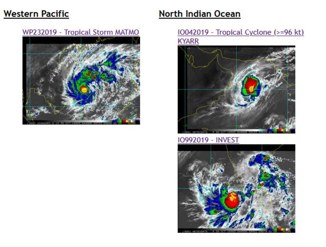 Matmo(23W), Kyarr(04A) and Invest 99B updates