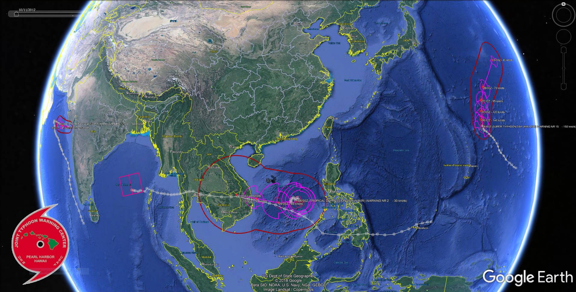 Busy: 4 systems being tracked. Halong(24W) still a Super Typhoon