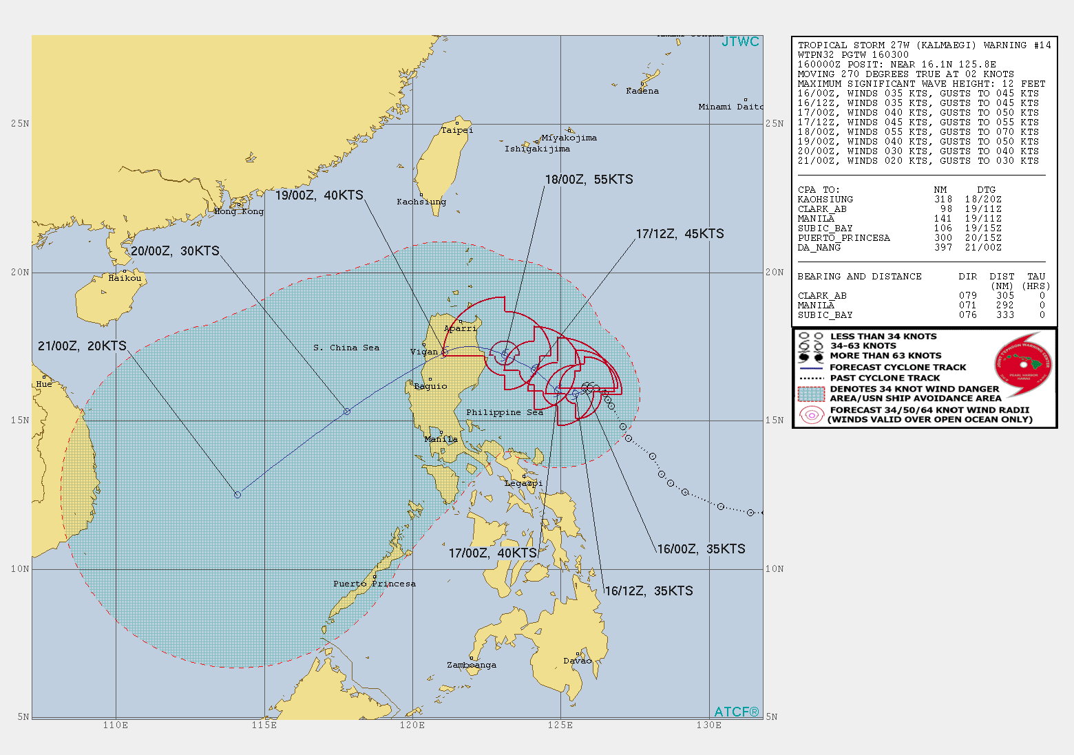 TS 27W: FORECAST TO INTENSIFY NEXT 48H TO PEAK NEAR 55KNOTS WHILE APPROACHING NORTHEAST LUZON