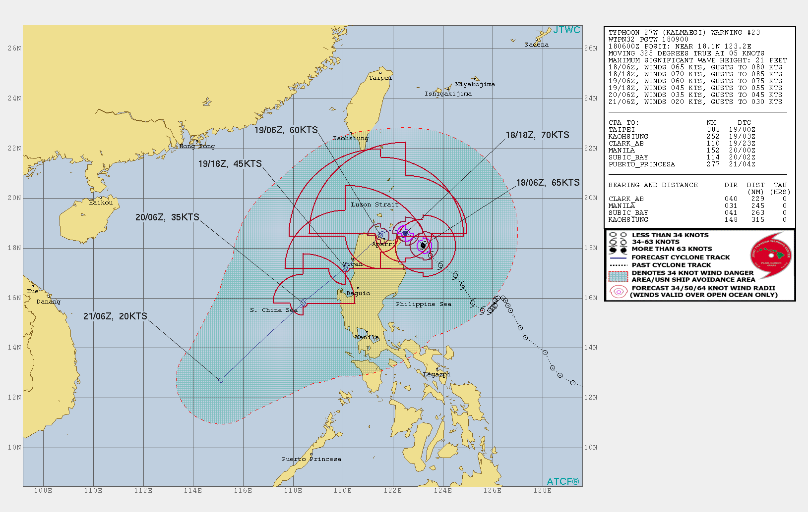Typhoon Kalmaegi is intensifying, forecast to make landfall over Northern Luzon in apprx 24h