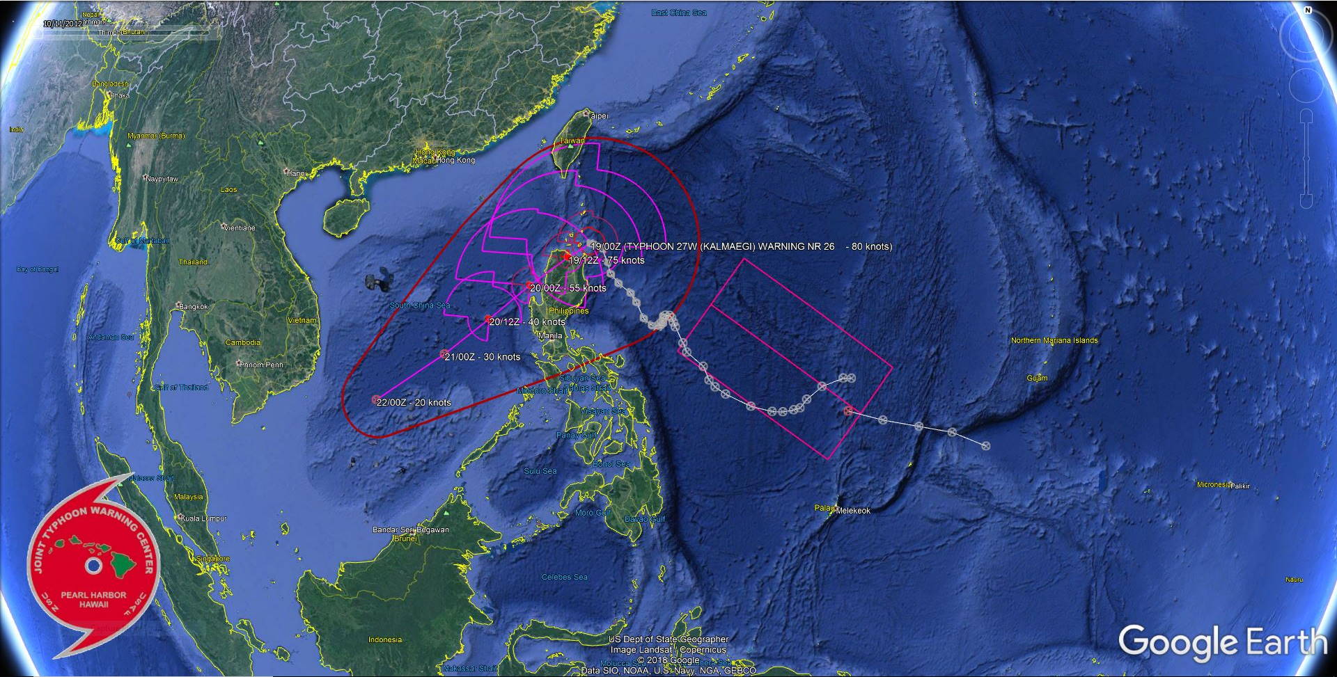Typhoon Kalmaegi: forecast landfall near Aparri within 12h. Invest 93W: Trop Cyclone Formation Alert
