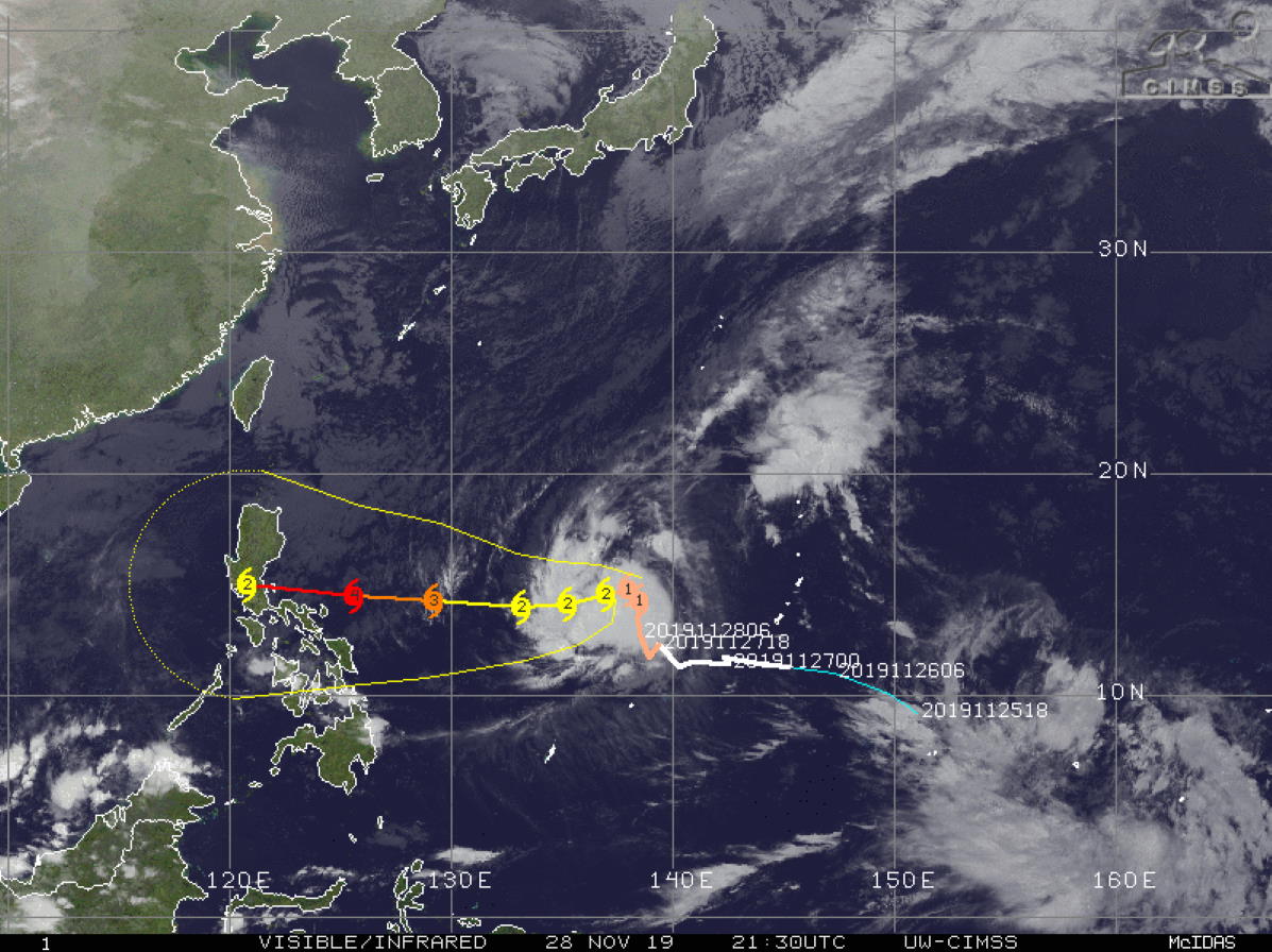 Typhoon Kammuri(29W) : update at 28/21UTC