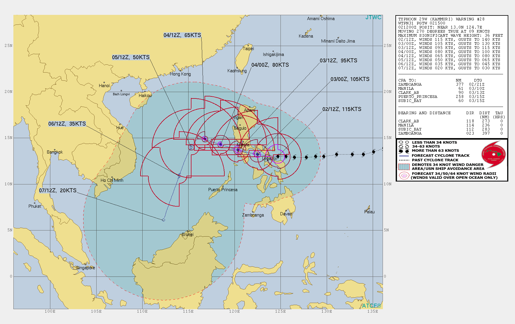 Powerful Typhoon Kammuri(29W), cat 4, tracking almost over Legazpi shortly Powerful Typhoon Kammuri(29W), cat 4, tracking almost over Legazpi shortly