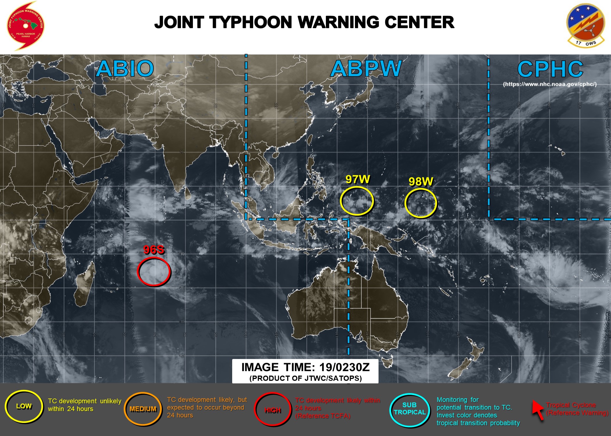 INVEST 96S: Tropical Cyclone Formation Alert(TCFA) INVEST 96S: Tropical Cyclone Formation Alert(TCFA)
