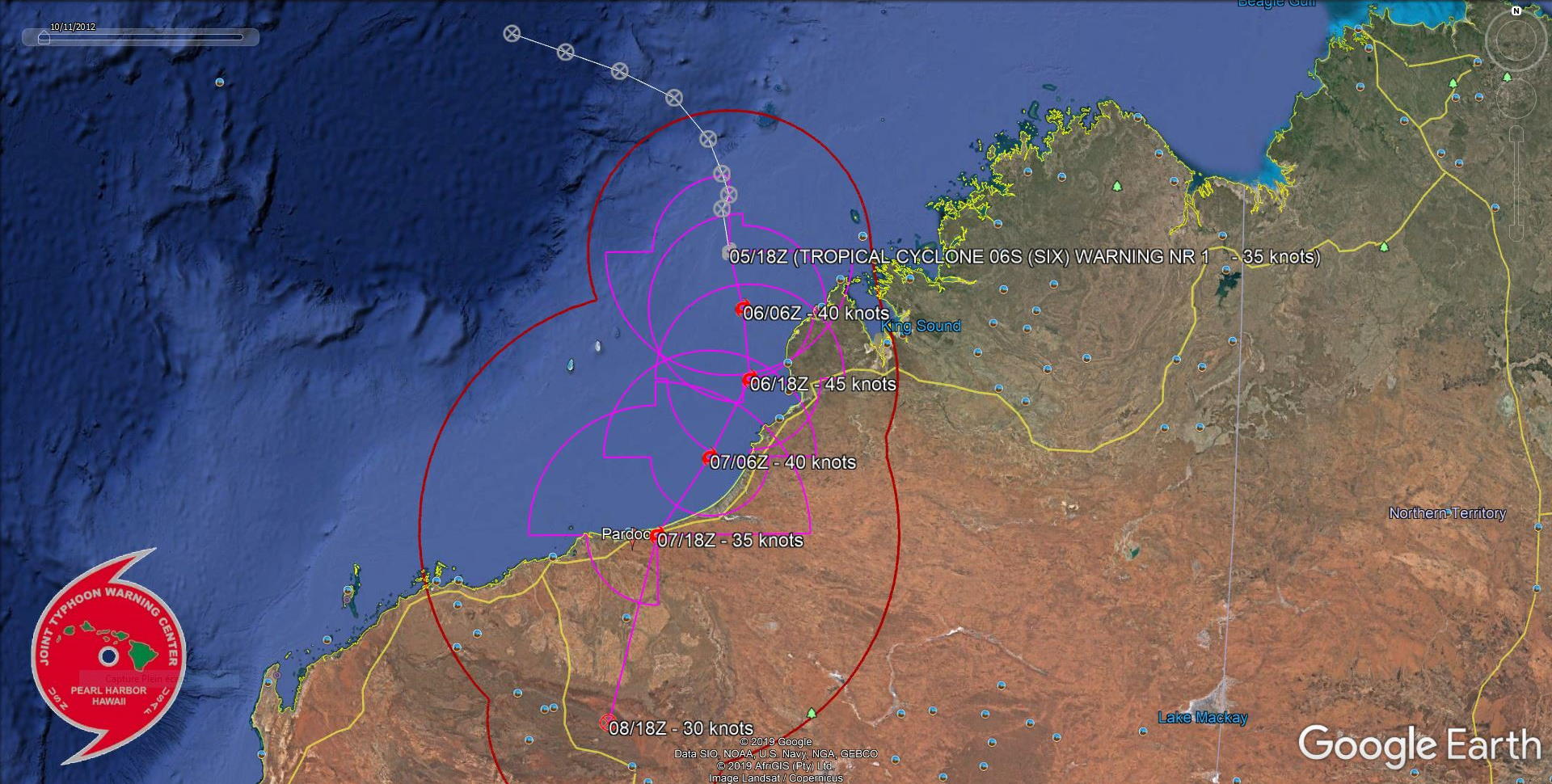 Invest 91S is now TC 06S: gradually intensifying and slowly approaching Pardoo area(WA)