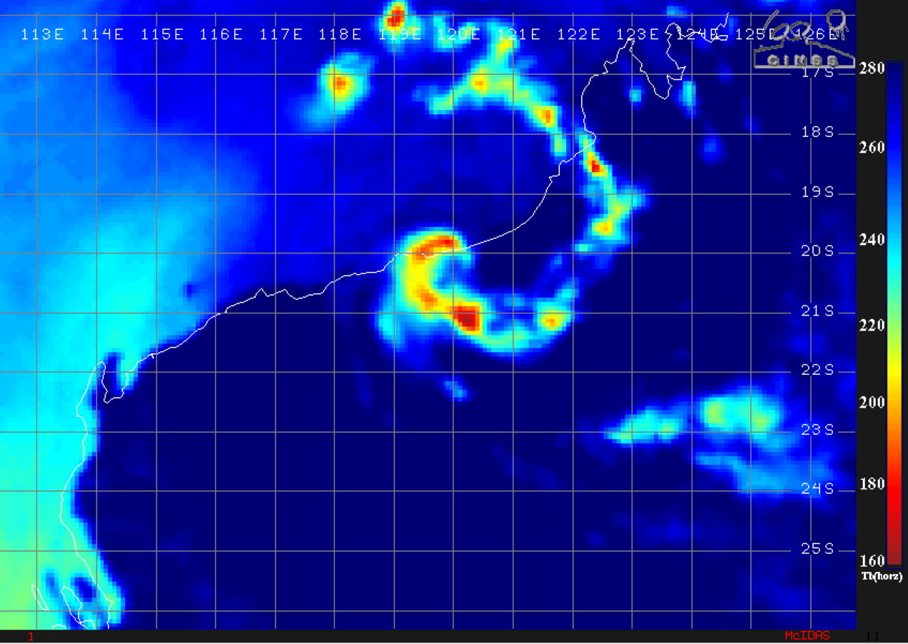TC 06S(BLAKE) made landfall near Wallal Downs, lifetime peak intensity was 50knots