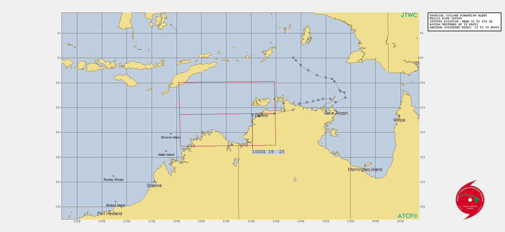 Western Australia: Invest 92S: Tropical Cyclone Formation Alert