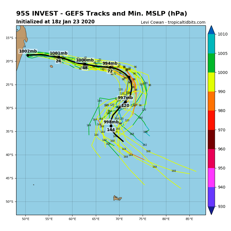 South Indian: 95S east of Madagascar: Tropical Cyclone Formation Alert, update at 00UTC South Indian: 95S east of Madagascar: Tropical Cyclone Formation Alert, update at 00UTC