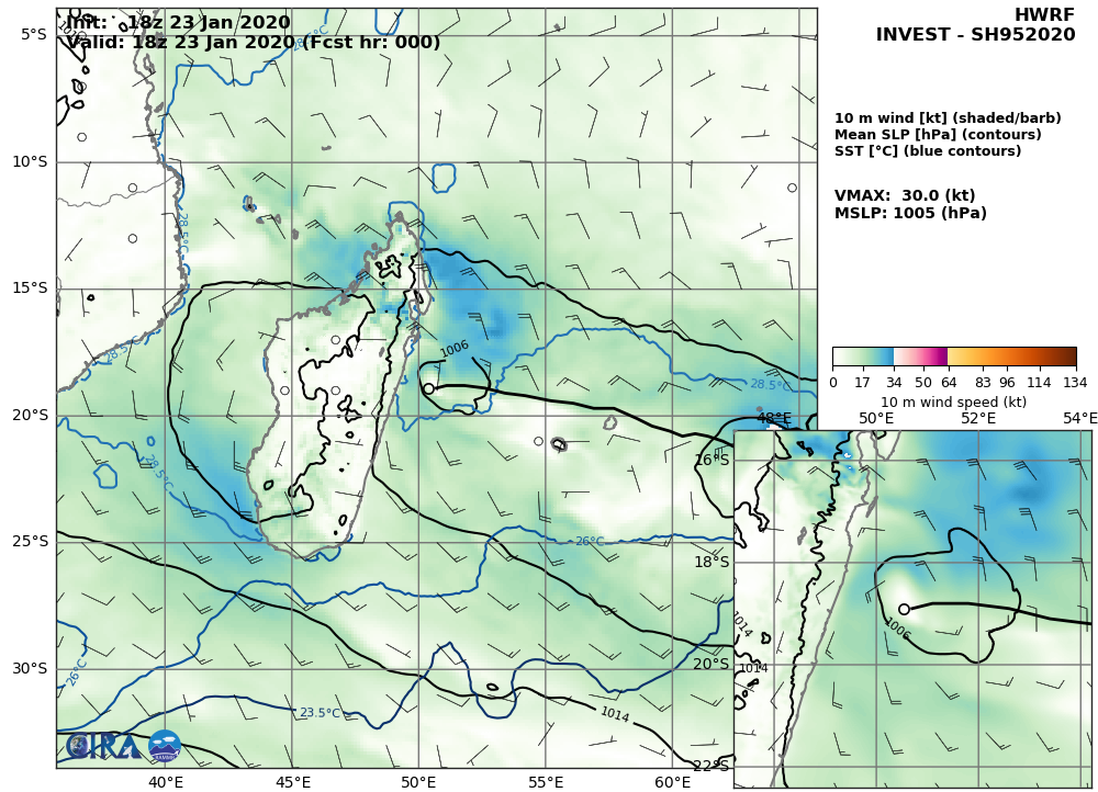 South Indian: 95S east of Madagascar: Tropical Cyclone Formation Alert, update at 00UTC