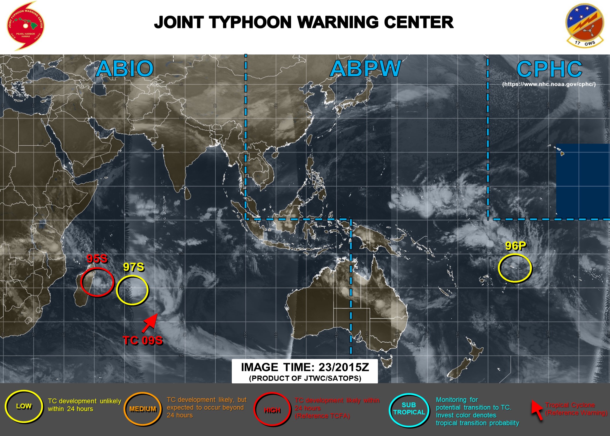 South Indian: 95S east of Madagascar: Tropical Cyclone Formation Alert, update at 00UTC South Indian: 95S east of Madagascar: Tropical Cyclone Formation Alert, update at 00UTC