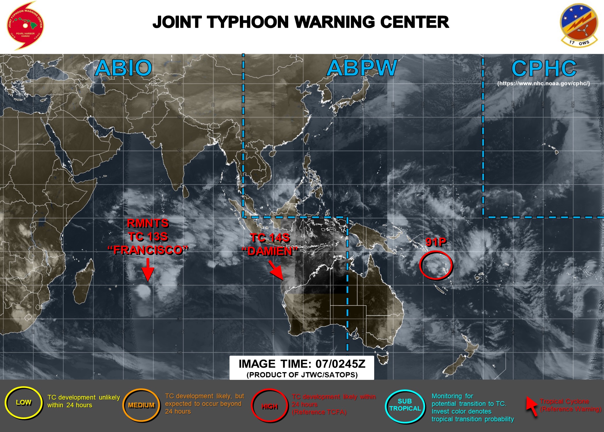 South Pacific Invest 91P Tropical Cyclone Formation Alert
