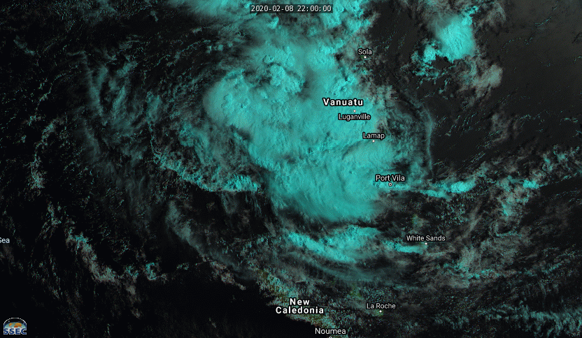 South Pacific: TC 15P gradually intensifying and approaching New Caledonia, update 09/03UTC