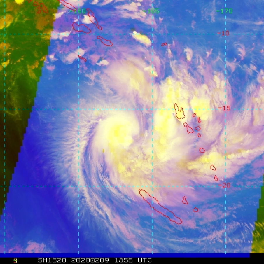 South Pacific: TC 15P(UESI) undergoing rapid intensification, update at 09/21UTC