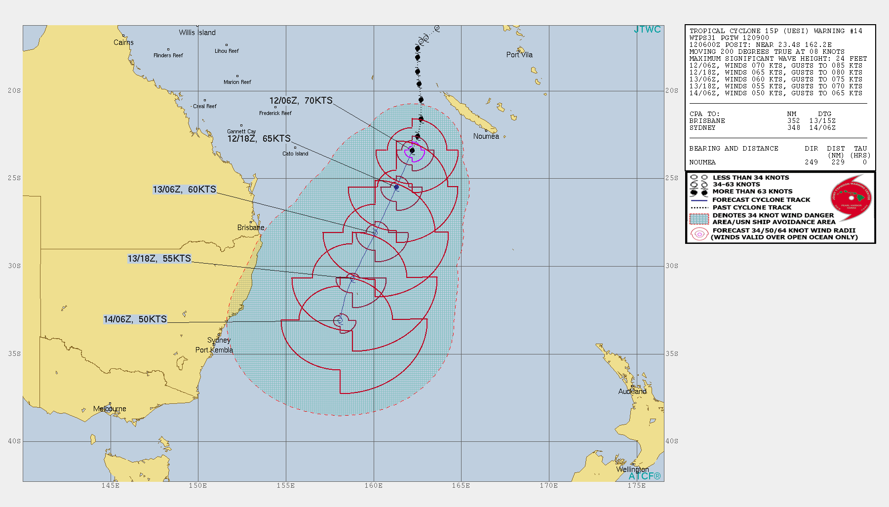 South Pacific: TC 15P(UESI) 70knots cyclone, subtropical transition forecast, update 12/09UTC