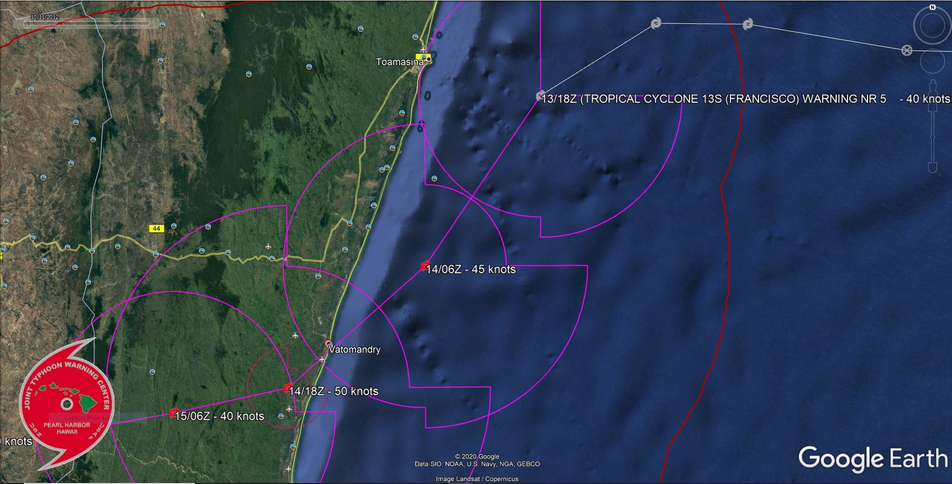 SHEM: 13S(FRANCISCO) intensifying near Madagascar, 15P(UESI) and 94S updates at 14/00UTC
