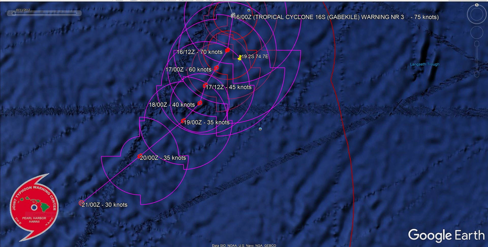 TC 16S(GABEKILE): category 1 US and Invest 93P: updates at 16/06UTC