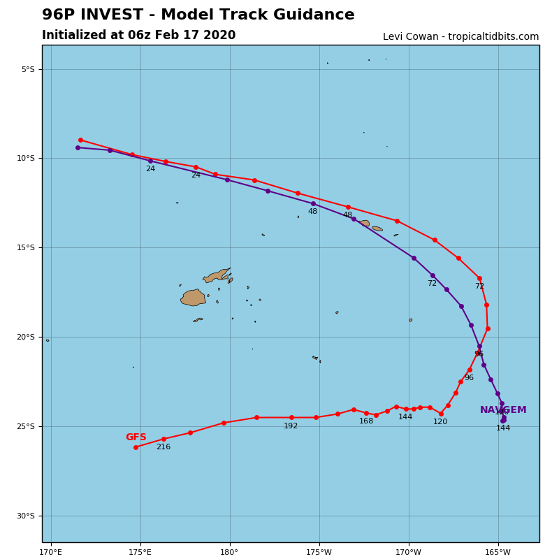 TC 16S(GABEKILE): unraveling slow-moving and Invest 93P & 96P: updates at 17/15UTC