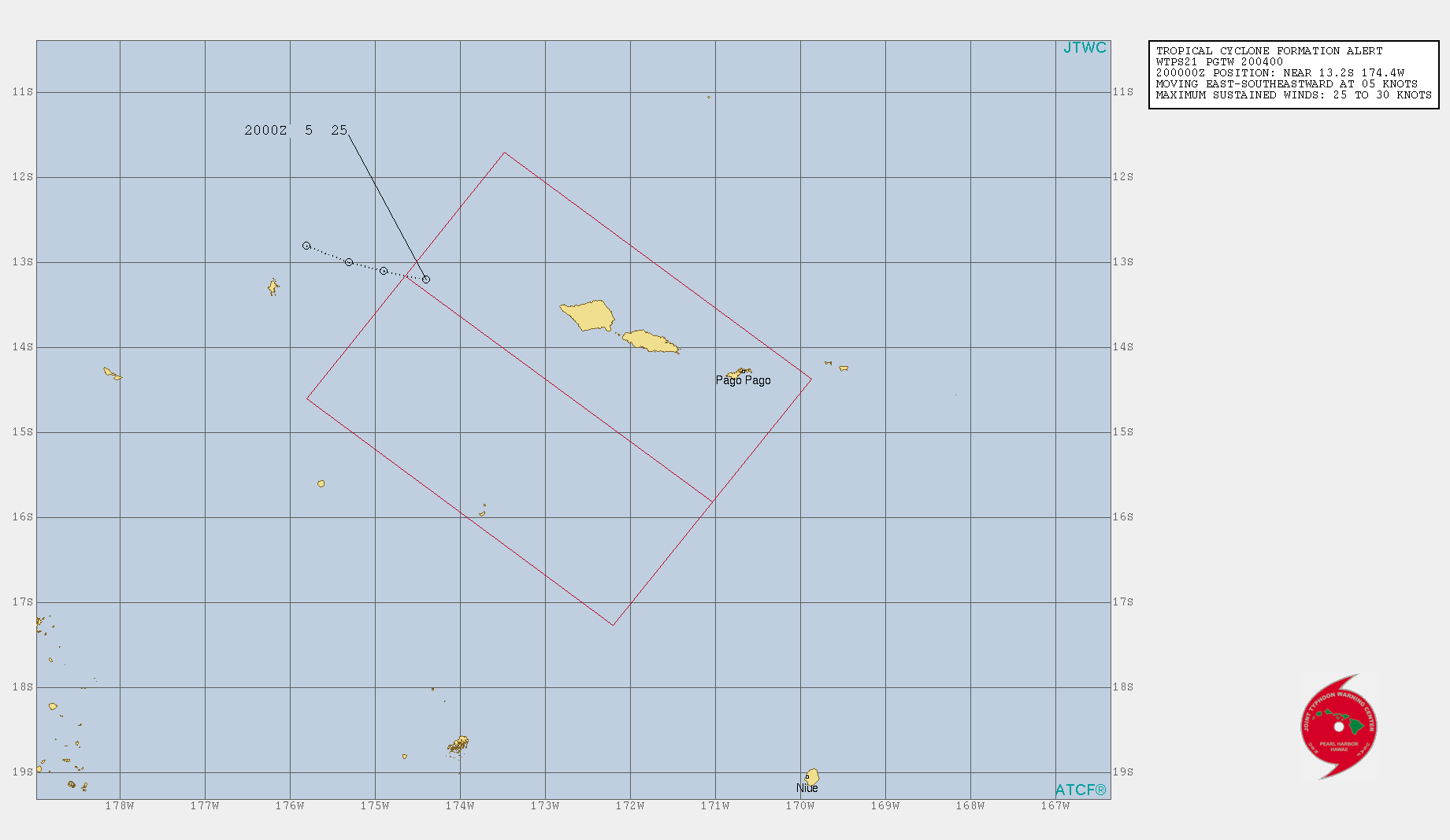 South Pacific: Invest 97P: Tropical Cyclone Formation Alert.  96P: update at 20/06UTC