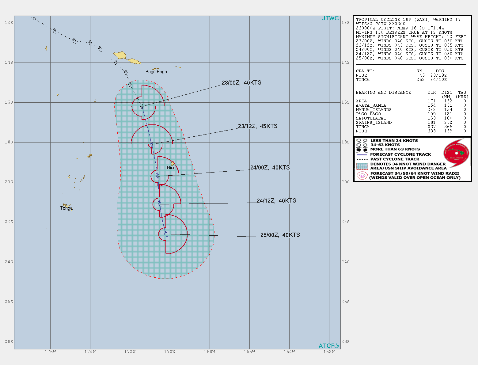 TC 18P(WASI) , Invest 99P and Invest 90S: updates at 23/06UTC