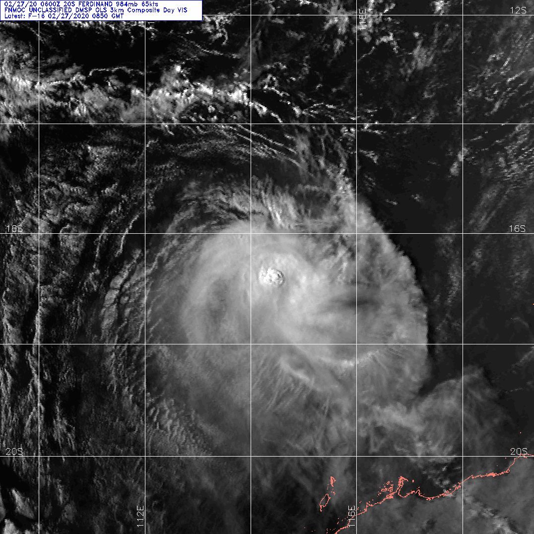 TC 20S(FERDINAND): CAT 1 US weakening rapidly. 19P(ESTHER): Tropical Cyclone Formation Alert