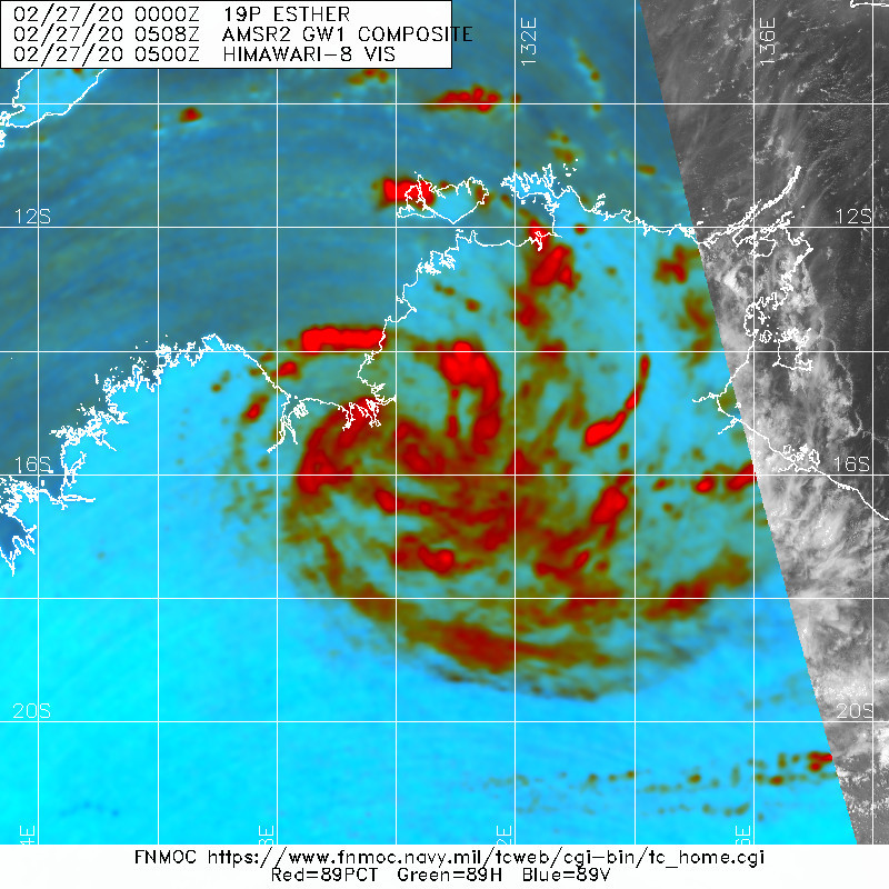 TC 20S(FERDINAND): CAT 1 US weakening rapidly. 19P(ESTHER): Tropical Cyclone Formation Alert
