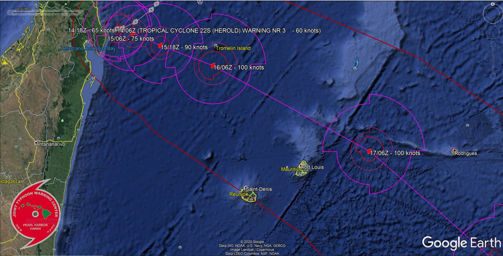 South Indian:TC 22S(HEROLD) is forecast to intensify quickly next 48h