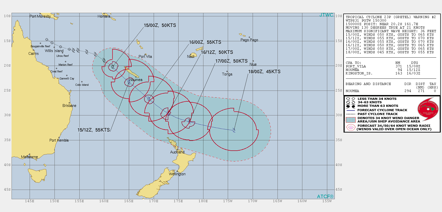 TC 22S(HEROLD) and TC 23P(GRETEL) updates at 15/00UTC