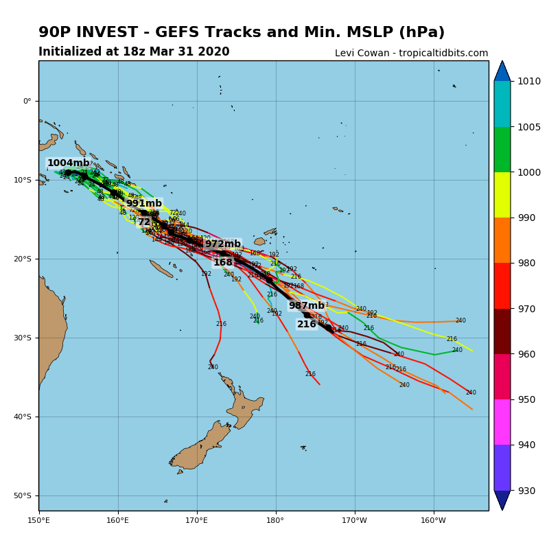 South Indian: Invest 91S now HIGH for the next 24h. South Pacific: Invest 90P: MEDIUM