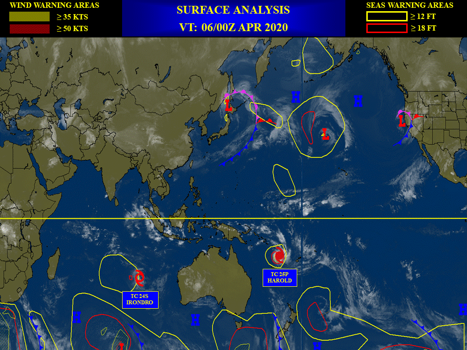 Southern Hemisphere: 25P(HAROLD) 2nd Super Cyclone this season after 03S(AMBALI)  
