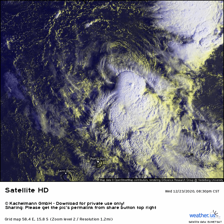 2H ANIMATION. THE CENTER IS STILL EXPOSED TO THE NORTH OF THE DEEP CONVECTION BUT ORGANISATION IS SLOWLY IMPROVING. CLICK IF NECESSARY TO ANIMATE.