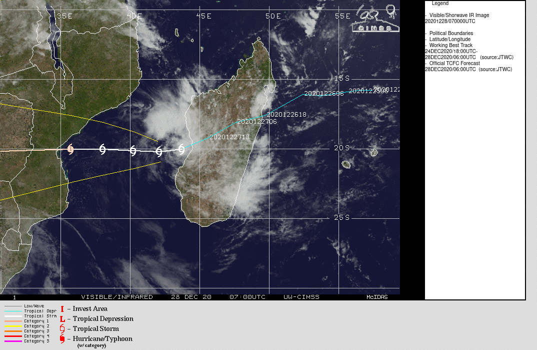 THE SYSTEM  IS EXPECTED TO REACH PEAK INTENSITY OF 65 KNOTS BY 48H AS IT  MOVES THROUGH A VERY FAVORABLE ENVIRONMENT.