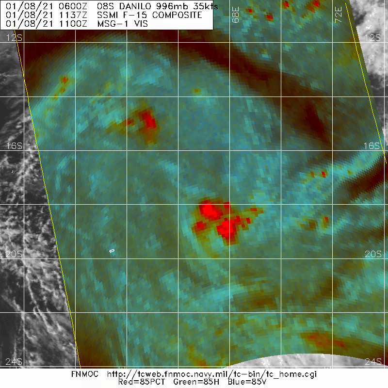 08/1137UTC. CONVECTION HAS BEEN INTENSIFYING AGAIN NEAR 18°SOUTH.