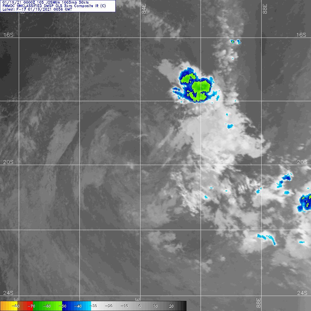 19/0056UTC. DMSP. INFRARED SATELLITE IMAGERY SHOWS THE CENTRAL  CONVECTION HAS SIGNIFICANTLY ERODED AND SHEARED 240+ KM  SOUTHEASTWARD FROM A RAGGED AND FULLY EXPOSED LOW LEVEL  CIRCULATION (LLC). 19/0056UTC. DMSP. INFRARED SATELLITE IMAGERY SHOWS THE CENTRAL  CONVECTION HAS SIGNIFICANTLY ERODED AND SHEARED 240+ KM  SOUTHEASTWARD FROM A RAGGED AND FULLY EXPOSED LOW LEVEL  CIRCULATION (LLC).