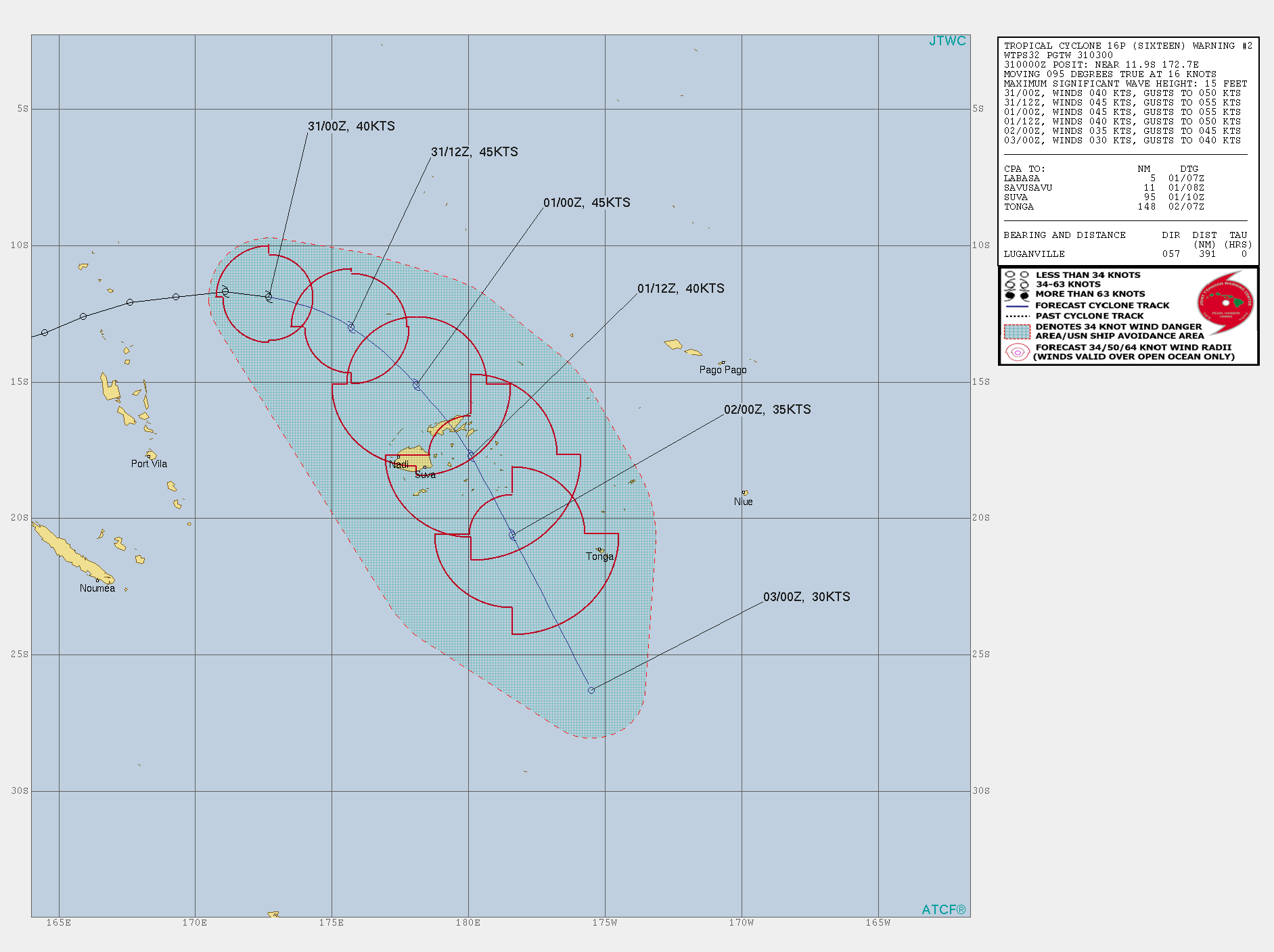 16P. WARNING 2 ISSUED AT 31/03UTC.