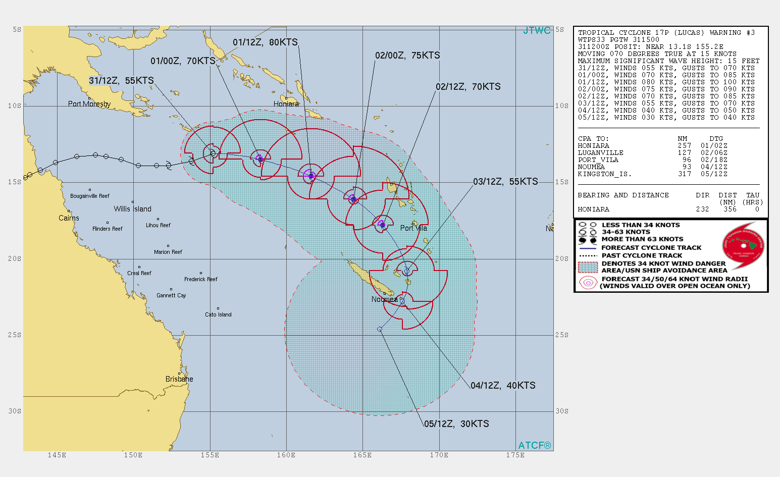 Southern Hemisphere: hectic situation! JTWC issuing warnings on 4 ...