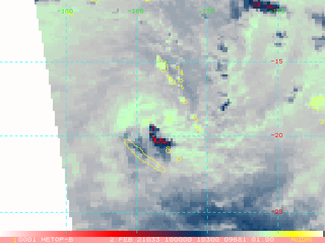 02/10UTC. MICROWAVE DATA.THE LOW LEVEL CIRCULATION CENTER WAS WELL DEPICTED TO THE NORTHEAST OF NEW CALEDONIA.